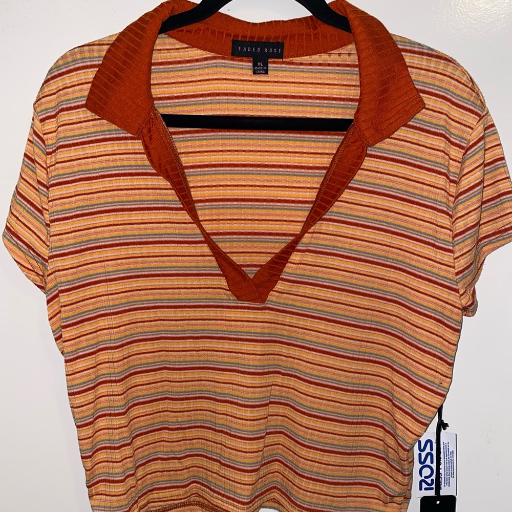Striped v neck